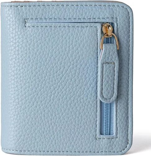 Miniatura 15 de Walle Rfid - Cartera pequeña y compacta con bolsillo plegable para mujer, minicarjetero de viaje con ventana de identificación, Cereza Negra, Lindo