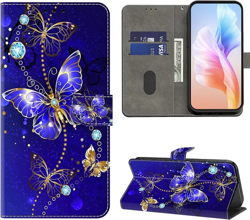 Miniatura 32 de Funda para Samsung Galaxy S23, cartera Flip Folio lindo 3D pintado de dibujos animados PU Funda de cuero PU para niñas mujeres ranuras para tarjetas