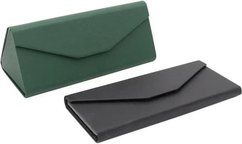 Miniatura 134 de Real Sic Funda para lentes de sol para hombres y mujeres, soporte magnético plegable para lentes de sol, inspirado en el color sólido