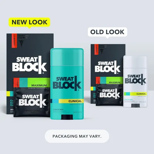 Miniatura 2 de SweatBlock Sistema antitranspirante y desodorante de máxima resistencia clínica para hombres y mujeres, ayuda para la hiperhidrosis