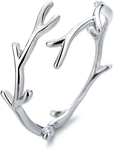 Miniatura 79 de Anillo de plata de ley 925, minimalista, ajustable, hecho a mano, para mujeres y niñas