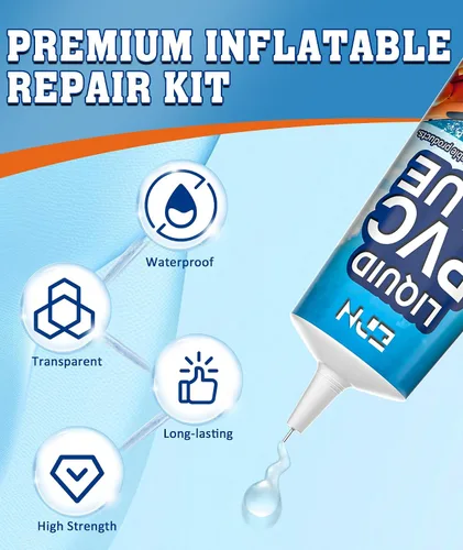 Miniatura 8 de Kit de parches para colchón de aire EPN, kit de reparación de forro de piscina de vinilo impermeable para inflables, colchón de aire, anillo
