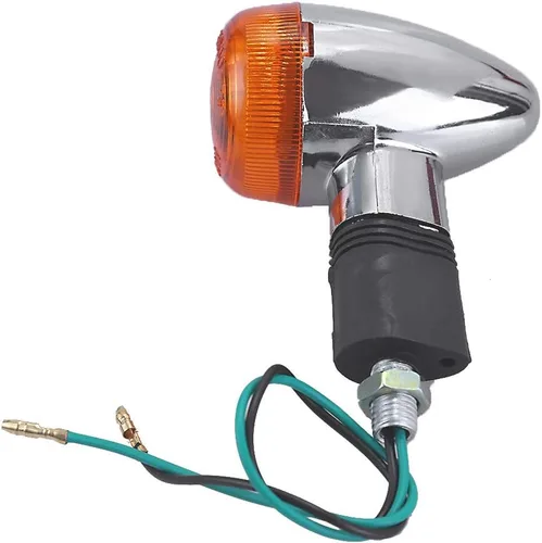 Miniatura 3 de Saihisday Luces de señal de giro de motocicleta de 12 V luz intermitente delantera trasera intermitente ámbar cromo bala (4 piezas)