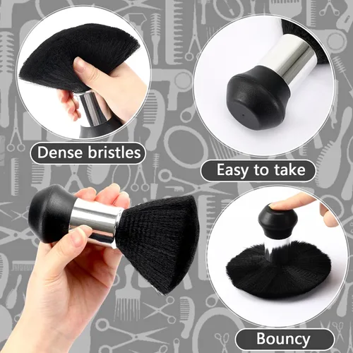 Miniatura 4 de FEBSNOW Kit de capa de corte de cabello, capa de peluquería profesional con cepillo para el cuello para adultos, impermeable, capa de peluquería