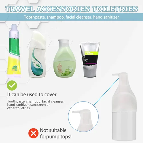 Miniatura 2 de TRANOMOS Paquete de 16 fundas de silicona para botellas, esenciales de viaje para mujeres y hombres, artículos esenciales para cruceros 2025