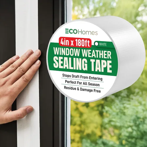 Miniatura 10 de ECOHomes Cinta de sellado para ventanas Cinta de sellado de clima de invierno para bloquear corrientes de aire frío a través de huecos de ventanas