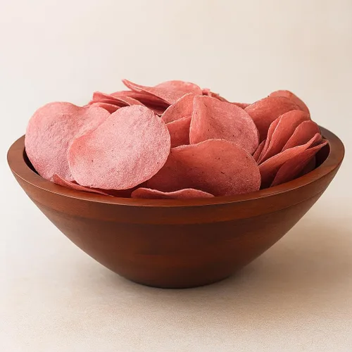 Miniatura 5 de Raen Haven Chips de remolacha Vathal – 4.23 oz – (120 gm) Frituras de remolacha secadas al sol Bocadillo tradicional del sur de la India Sin