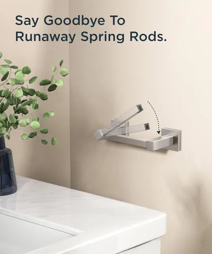 Miniatura 89 de FORIOUS Soporte de pared para papel higiénico, soporte de rollo de papel higiénico de doble poste giratorio de acero inoxidable para baño, Blanco