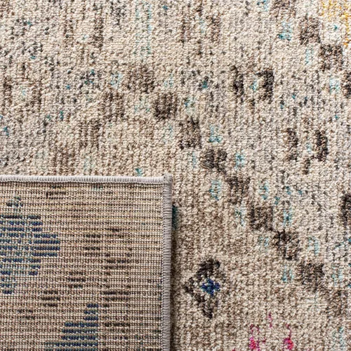 Miniatura 6 de Safavieh Madison Collection MAD418F - Alfombra de área con diamantes, Polipropileno, Gris/amarillo
