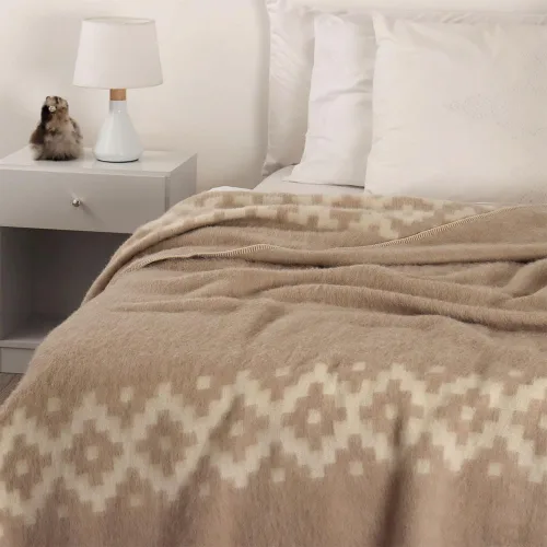 Miniatura 6 de Manta gruesa de lana de alpaca pesada para acampar al aire libre en interiores, mantas peruanas suaves tamaño Queen diseño étnico