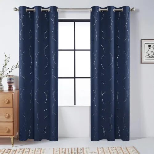 Miniatura 33 de BUHUA - Paneles de cortinas opacas para sala de estar, cortinas grises con aislamiento térmico, cortinas de ventana para dormitorio - 72 pulgadas