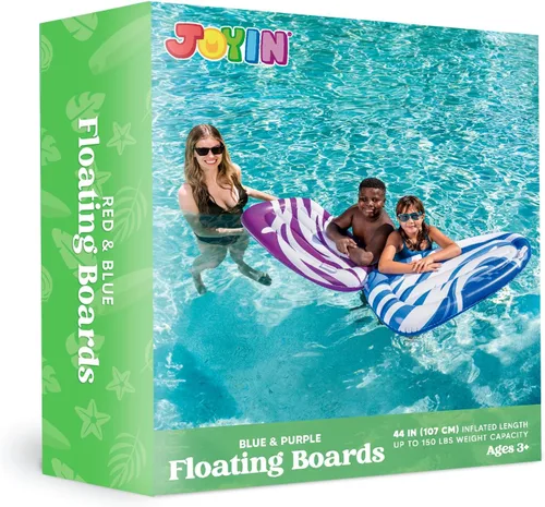 Miniatura 7 de JOYIN Paquete de 2 tablas inflables para toboganes de agua, piscina flotante, aprende a nadar, juguete divertido de verano para niños
