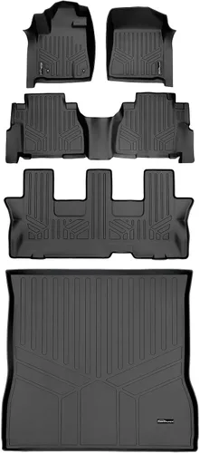 Miniatura 11 de MAXLINER Alfombrillas de suelo de ajuste personalizado de tercera fila, color negro, compatibles con Toyota Sequoia 2008-2022