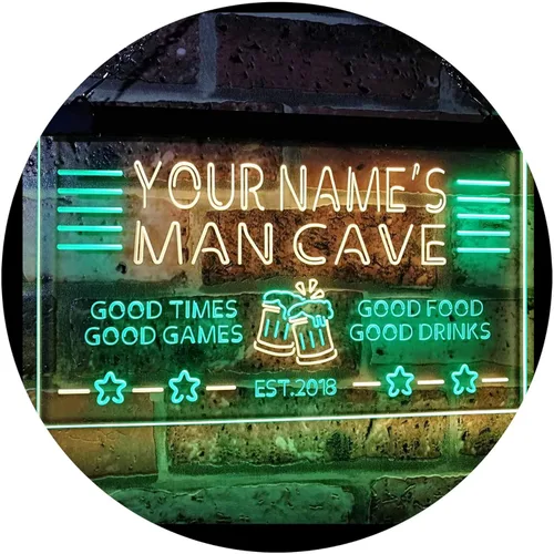 Miniatura 17 de ADVPRO Letrero de neón LED multicolor personalizado con texto en inglés "Man Cave Home Bar Est. Year", 32 x 24 pulgadas st4s86-x0012a-tm-c Varios