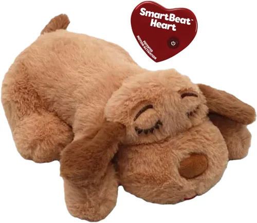 Snuggle Puppy Junior - Juguete para cachorros de razas pequeñas, juguete de peluche más pequeño con pulso de sensación real, diseñado para uso en