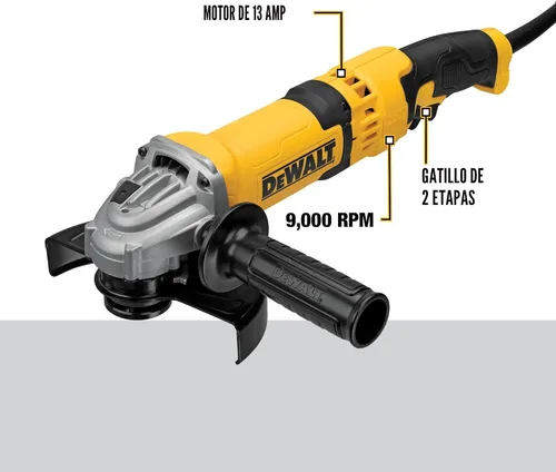 Miniatura 3 de DEWALT herramienta de pulido angular, 4-1/2 pulgadas a 5 pulgadas, interruptor de gatillo (DWE43116)