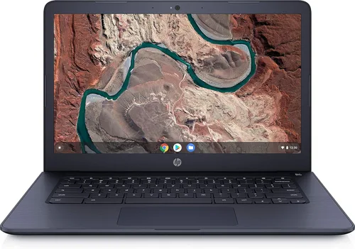 HP Laptop Chromebook de 14 pulgadas con bisagra de 180 grados, pantalla táctil, procesador AMD Dual-Core A4-9120, 4 GB SDRAM, 32 GB de Azul Tinta*