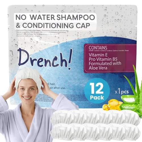 Miniatura 9 de Drench - Cápsulas de champú sin enjuague - Tapa de champú y acondicionador sin agua - Cápsulas de lavado de cabello seco para ancianos o postrados