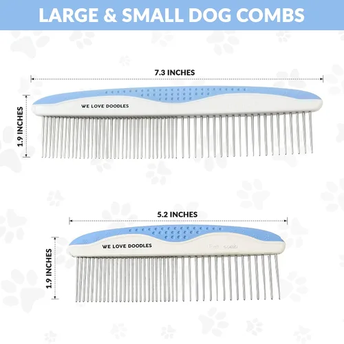 Miniatura 8 de Peine de Metal para Perros, Peines para Perros para Acicalamiento de Enredos, Cepillo para Doodle, Peine Desmatificador para Perros, Herramientas