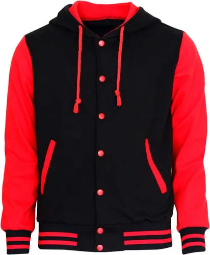 Miniatura 3 de BCPOLO Chaqueta de béisbol con capucha Varsity Cotton Letterman Jacket