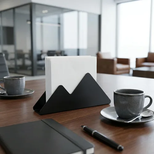 Miniatura 3 de Minimalist Stainless Steel Napkin Holder, Napkin Stand for Kitchen Counter, Dining Table, Office Desk, Organizer for Napkins, Letters, Postcards
