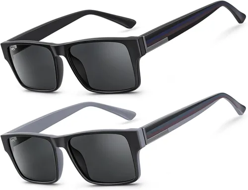 Miniatura 7 de SKYOAK Excelente TR90 - Lentes de lectura irrompibles progresivos multienfoque para hombres, marco grueso, anti luz azul/lectores UV, paquete de 2