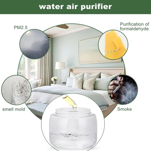 Miniatura 7 de Purificadores de Aire de Agua para el Hogar, Lavador de Aire de Velocidad Variable con Difusor de Aroma, Purificador de Aire Arcoíris Silencioso