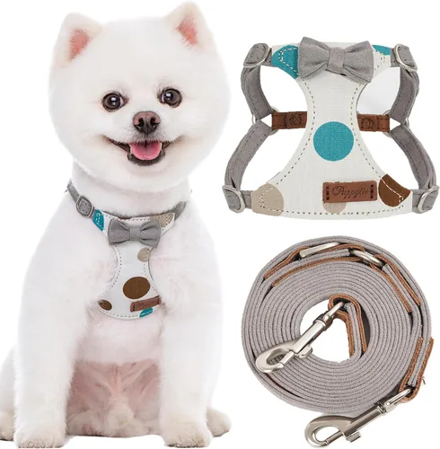 Miniatura 12 de Puppytie Arnés sin tirones para perro, con correa multifunción, pechera suave y ajustable para mascota, no ahorca, chaleco a prueba de escape, rosa