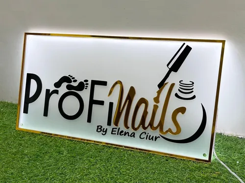 Miniatura 6 de Letrero LED con logotipo personalizado, letrero acrílico personalizado, letreros de negocios personalizados Logotipo de negocio personalizado
