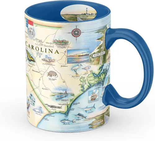 Miniatura 24 de Xplorer Maps Boston Map Taza de cerámica (16 onzas) – Taza de café sin BPA para bebidas calientes y frías – perfecta para oficina, hogar o regalo