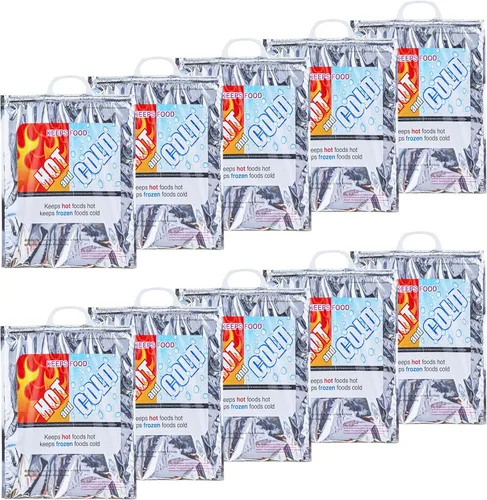 Miniatura 48 de Superio Bolsas aisladas para bebidas frías y calientes para entrega de alimentos, bolsas de compras de comestibles, almacenamiento de alimentos
