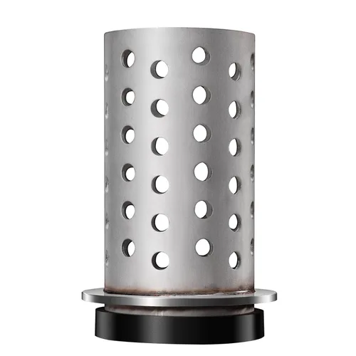 Miniatura 20 de DZQ Frasco de fundición perforada al vacío, acero inoxidable 304 con brida con base de bebedero de goma, varios tamaños para fundición de metal