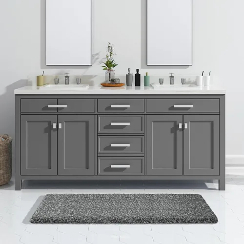 Miniatura 146 de Yimobra Alfombra de baño de felpa esponjosa, súper lanuda suave, cómoda, antideslizante, absorbente de agua, alfombra de baño de microfibra que se