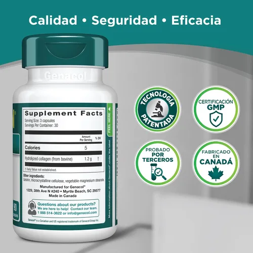 Miniatura 7 de Genacol Original – Suplemento de colágeno con péptidos de colágeno ultrahidrolizados, mantiene la salud de las articulaciones, para articulaciones