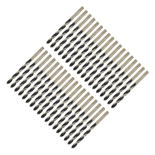 Miniatura 14 de uxcell 36 brocas de vástago recto, 0.165 in, titanio dorado y nitruro negro recubierto de acero de alta velocidad (HSS) 4341 con vástago de 0.165 in