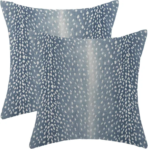 Miniatura 57 de Fundas de Almohada con Estampado de Antílope 16x16 Pulgadas Paquete de 2, Fundas de Almohada Decorativas con Estampado de Piel de Animal Marrón