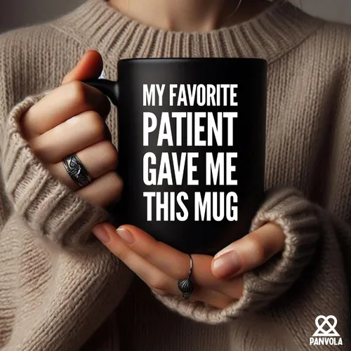 Miniatura 4 de Taza de cerámica con texto en inglés My Favorite Patient Gave Me This para el doctor de familia, regalo de agradecimiento para enfermera, doctorado