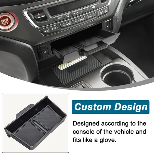 Miniatura 8 de PIMCAR Bandeja extraíble para 2016-2022 Honda Pilot/2017-2026 Honda Ridgeline/2019-2025 Honda Passport Organizador de consola central Caja