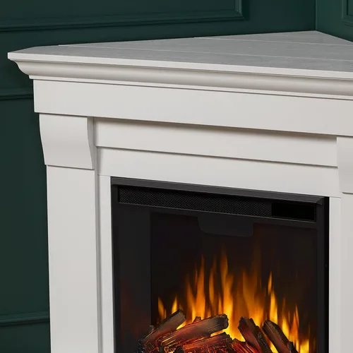 Miniatura 7 de Real Flame Chateau - Chimenea eléctrica esquinera de 41 pulgadas con repisa para sala de estar o dormitorio, calentador de inserto reemplazable