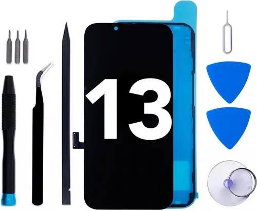 Kit de reemplazo de pantalla para iPhone 13, pantalla LCD de 6.1 pulgadas con adhesivo de marco y herramientas de reparación (modelo