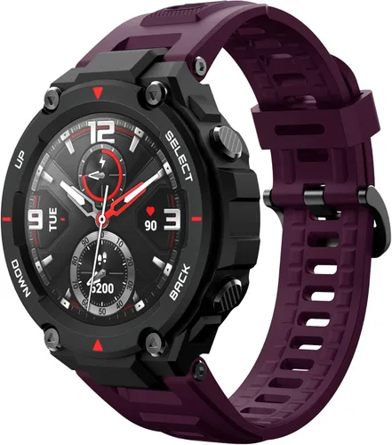 Miniatura 6 de Sunter Pulsera deportiva compatible con amazfit t-rex, correa de silicona suave de repuesto compatible con amazfit t-rex Smart Fitness Watch Verde