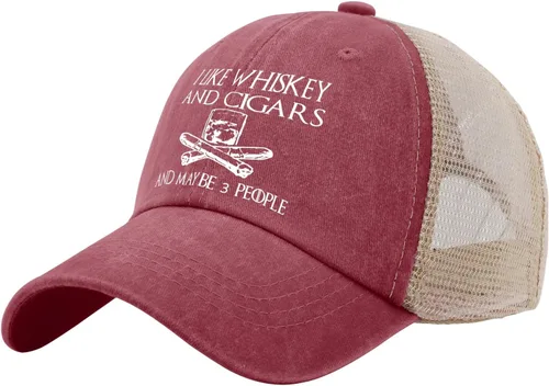 Miniatura 31 de Philysonic Funny Hat I Like Whisky and Cigars and Maybe 3 People Sombreros para Hombres Gorras de Béisbol Gorras Ajustables
