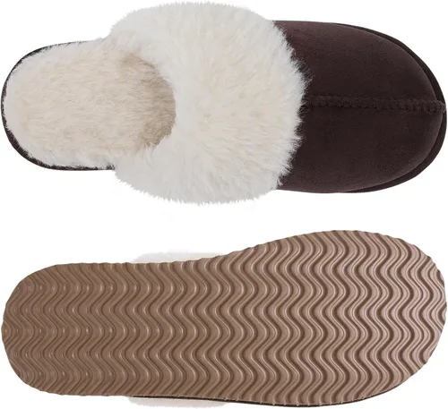 Miniatura 5 de Litfun Pantuflas mullidas de espuma viscoelástica para mujer, zapatos de invierno para interiores y exteriores