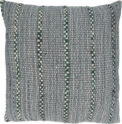 Miniatura 7 de SARO LIFESTYLE Octavia Collection - Funda de almohada de algodón a rayas, 16 x 24 pulgadas, color azul