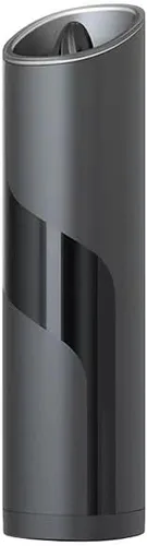Molinillo eléctrico de pimienta o sal de gravedad con grosor ajustable, molino de especias automático alimentado por batería con luz LED azul, acero