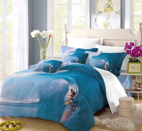 Miniatura 2 de INDREAM Juego de ropa de cama de 3/4 piezas con funda de edredón para decoración de dormitorio, tamaño individual/matrimonial/Queen/King
