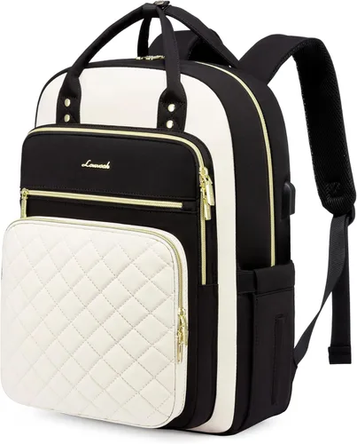 Miniatura 24 de LOVEVOOK Mochila para computadora portátil para mujer, mochila para trabajo de viaje, bolsa de computadora para enfermera, profesora, bolsa