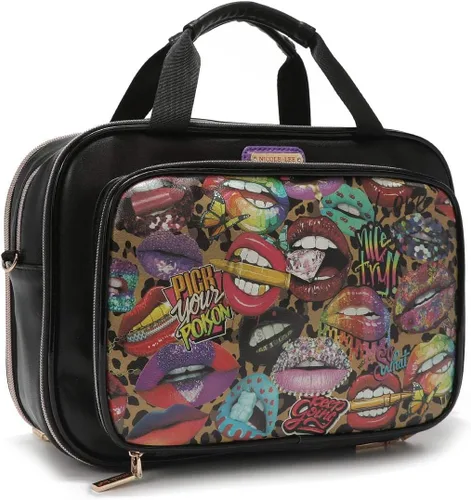 Miniatura 9 de Nicole Lee Bolsa de maquillaje cosmética para mujer, bolsa de viaje con 5 compartimentos (todas las emociones)