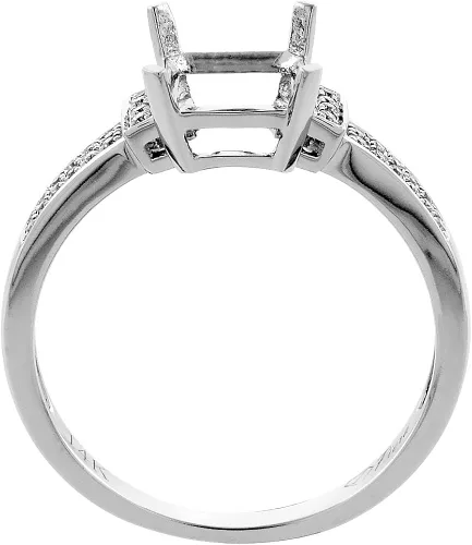 Miniatura 2 de 14K oro natural Garnet Anillo Octagon 8x 6mm diamante Acentos, tamaños 510