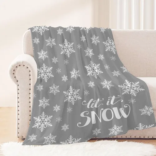 Miniatura 12 de Manta de Navidad para bebé, pequeña, roja, con copos de nieve de Navidad, manta de invierno y vacaciones, manta para arrullo de niños pequeños